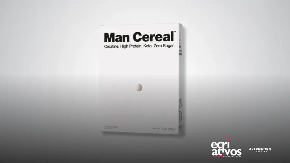 Man Cereal: embalagem minimalista e inesperada que desafia o gênero