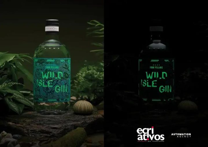 Wild Isle: rótulo que brilha e traz botânica viva ao gin da Four Pillars