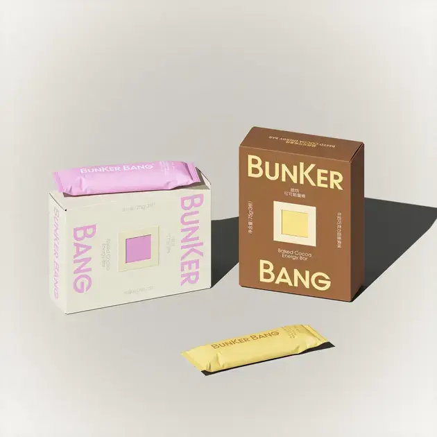 Bunker Bang redefine barras de energia com embalagem inspirada na barra